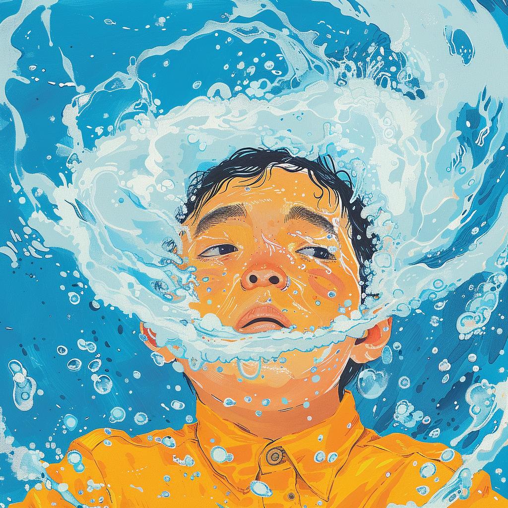 boy  water  surreal  painting  dreamlike  playful  whimsical  colorful  imaginative  creative 1016540