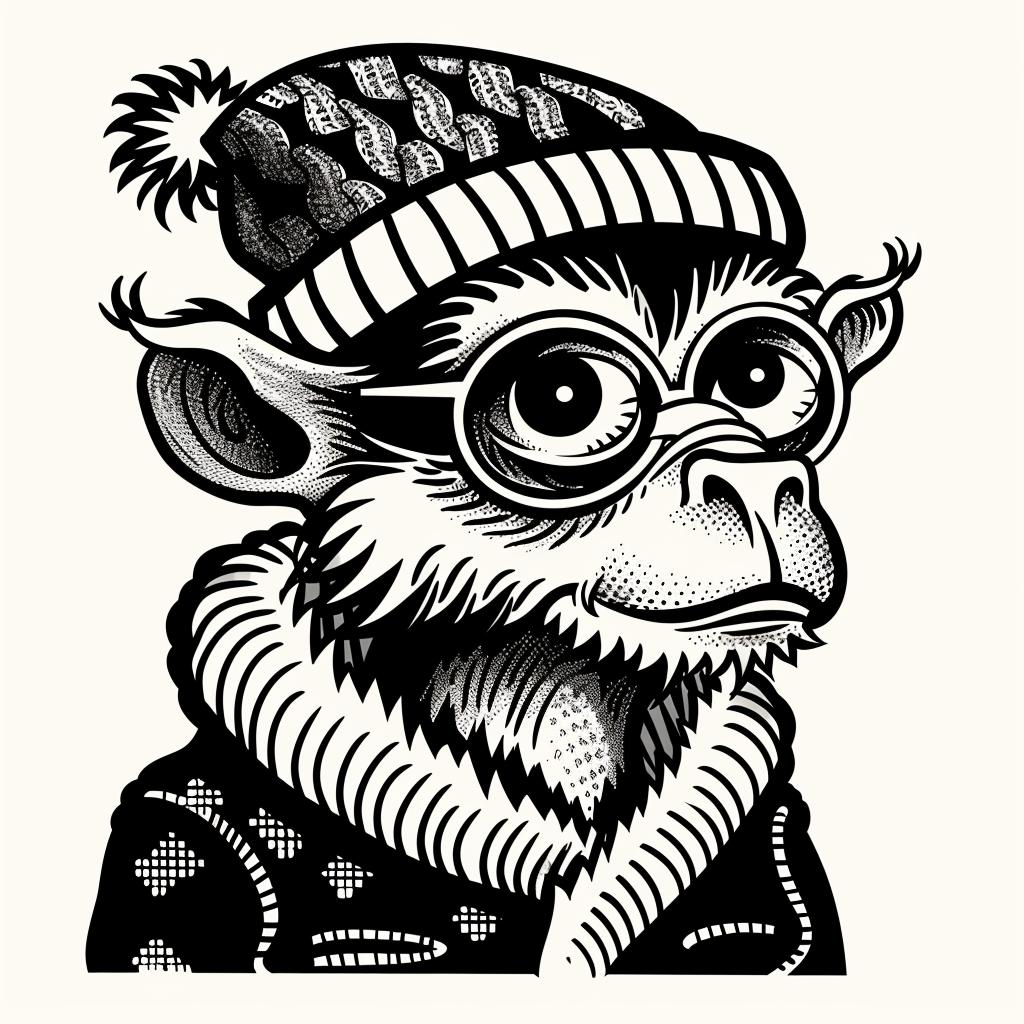 monkey  hat  glasses  aggressive  streetwise  animal  minimal  culture  urban  illustration 959220