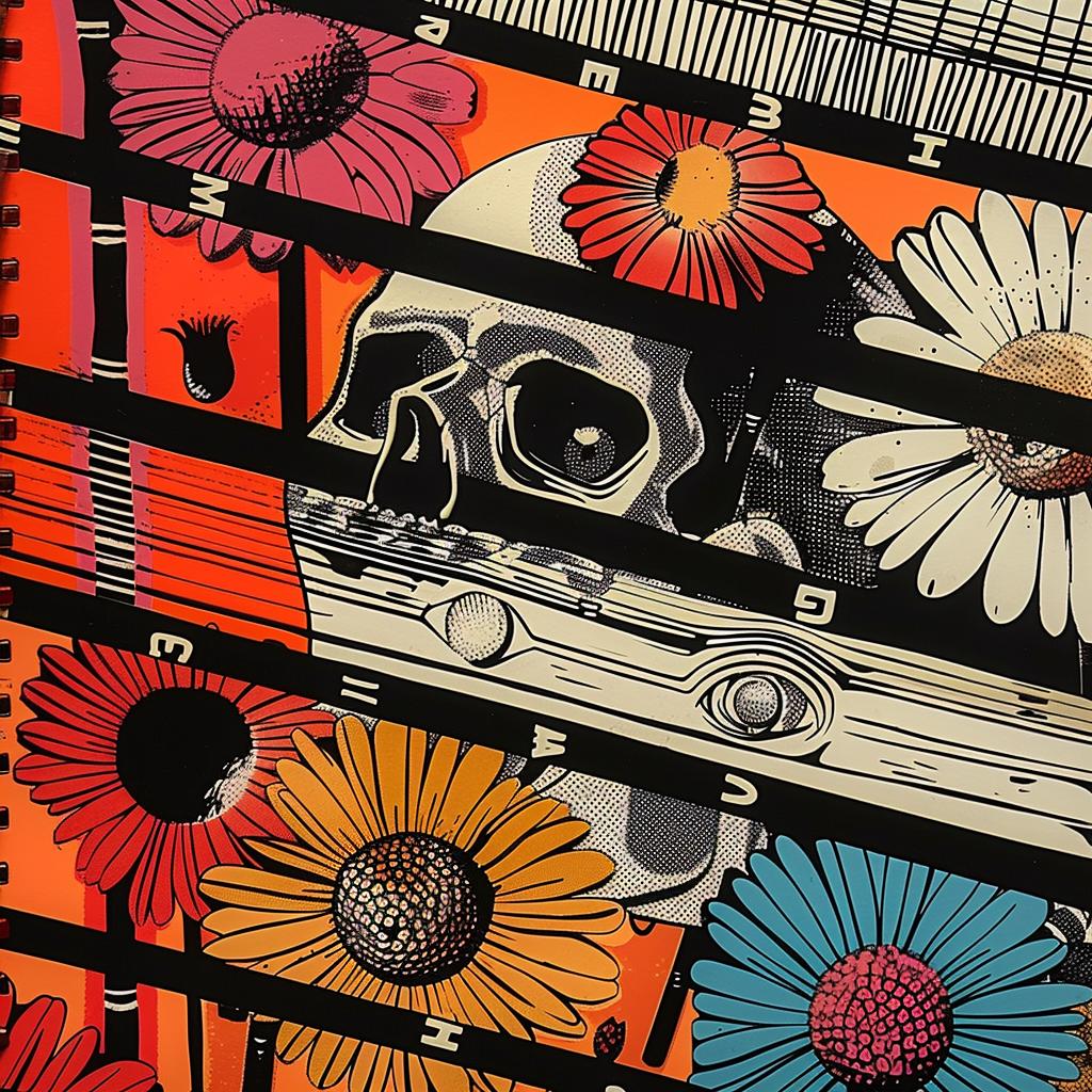 abstract  impressionism  collage  colorful  skull  flowers  graphic  design  artwork  modern 950467