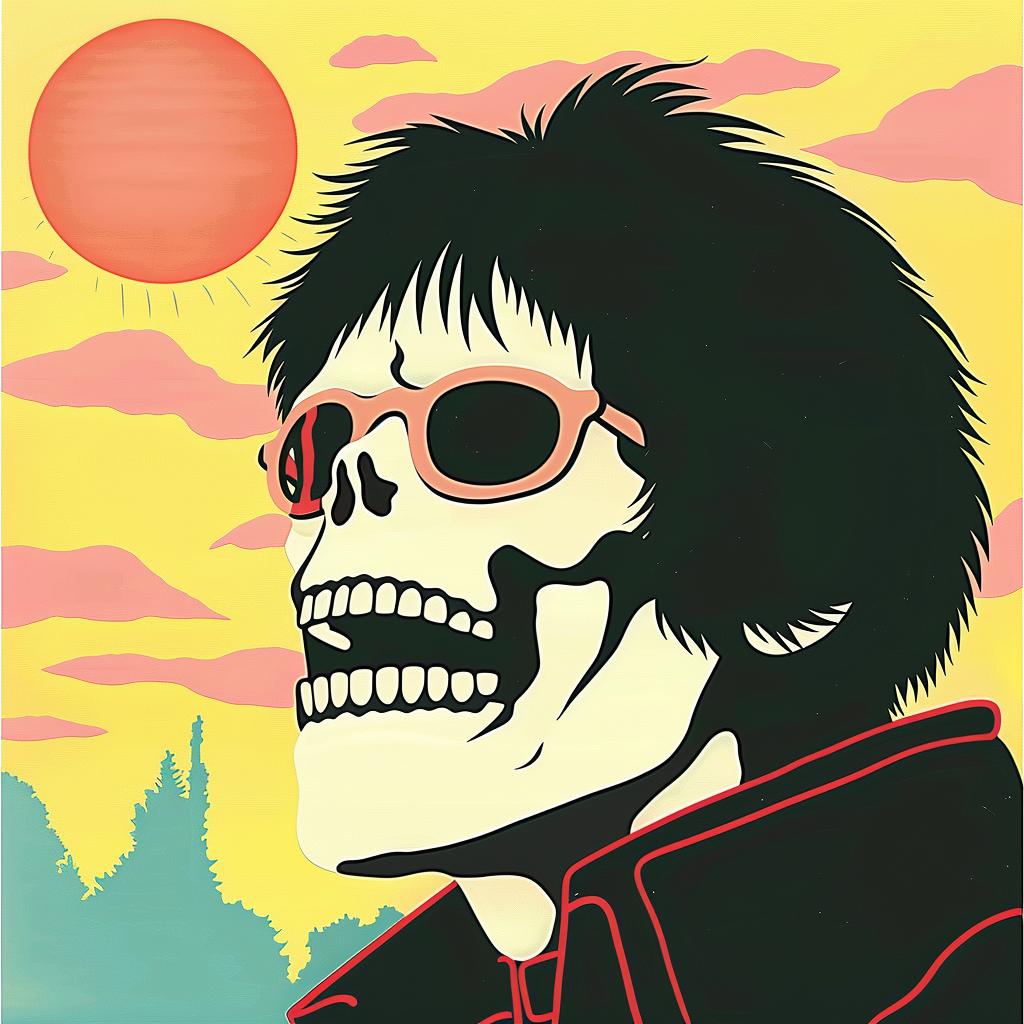 surreal  album  cover  Joan  Cornella  skull  sunglasses  poster  creative  art 977990