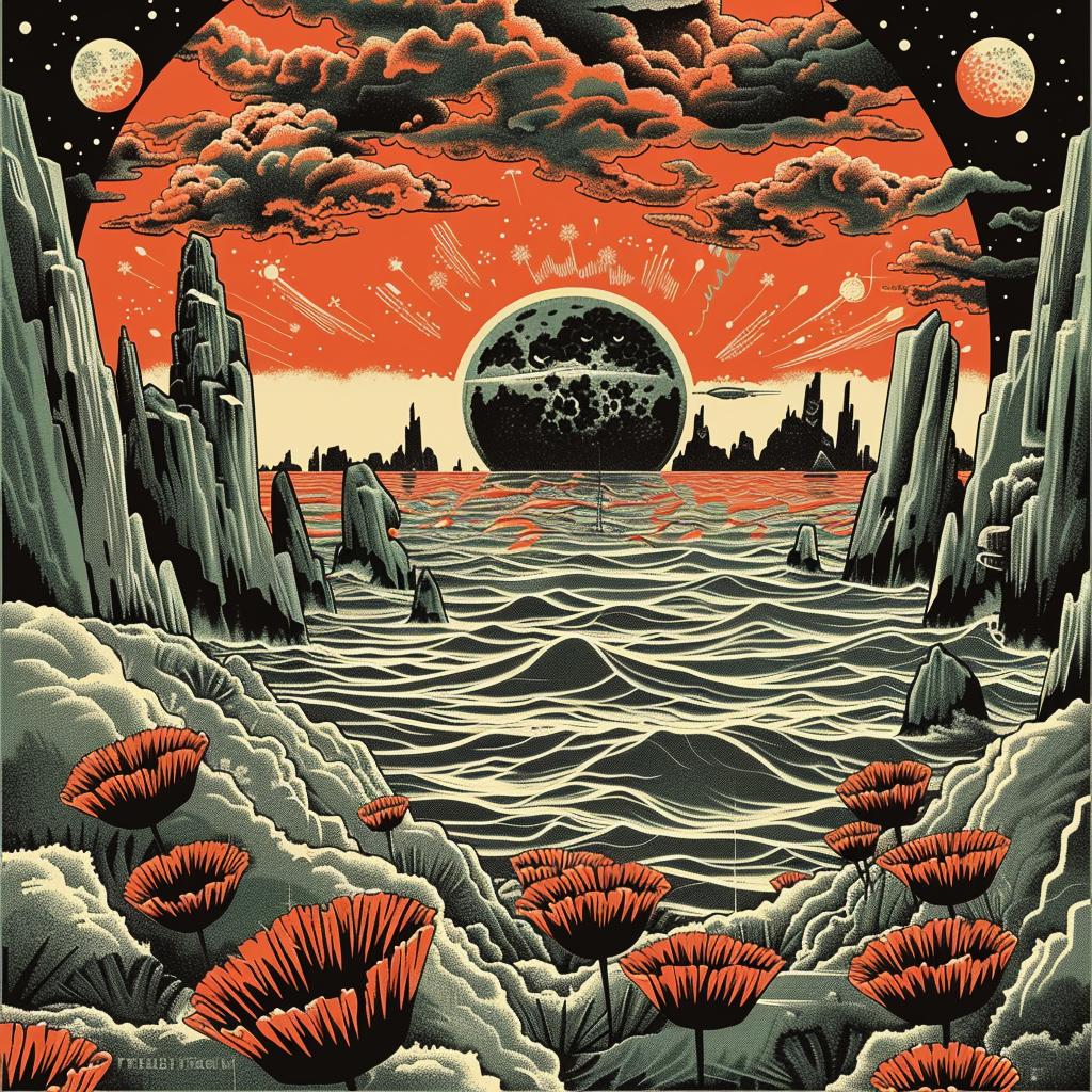 album  art  flowerpunk  galaxy  sunrise  teal  orange  pulsar  wave  abstract 941893
