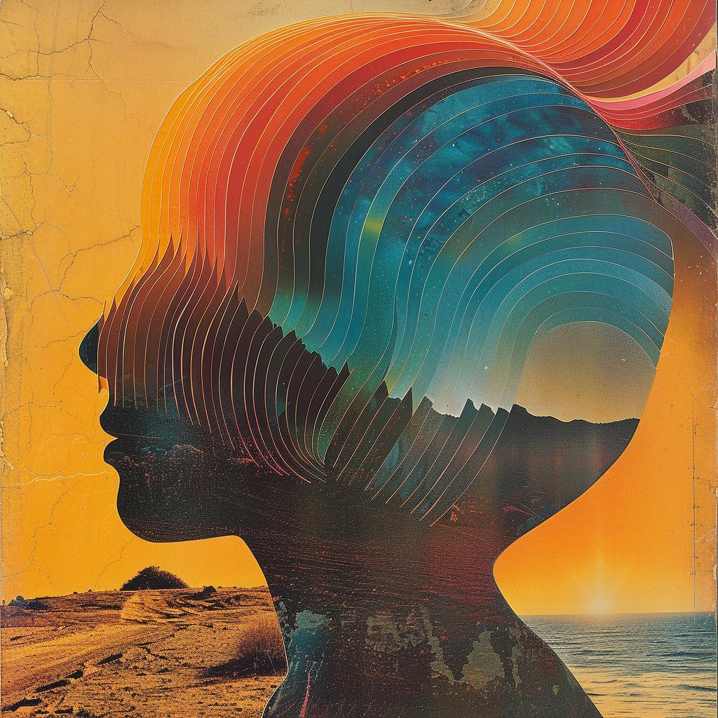 surreal  painting  woman  colorful  wave  Erik Nitsche  art  hyper-realistic  screenprinting  visual 960512