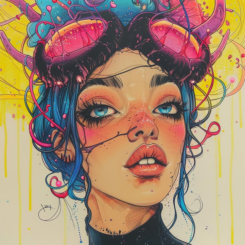 woman  pink  hair  headpiece  dark  occult  portrait  mystical  intriguing  artistic 928391