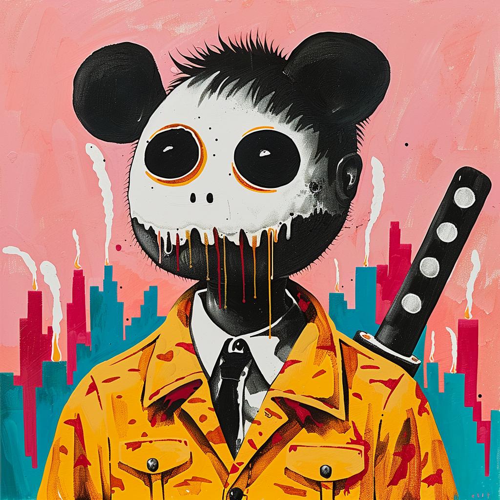 surreal  painting  man  suit  knife  creative  art  design  visual  dramatic 978071