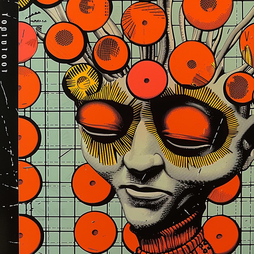 chromolithography  abstract  impressionism  collage  colorful  graphic  design  flowers  skull  man 950470