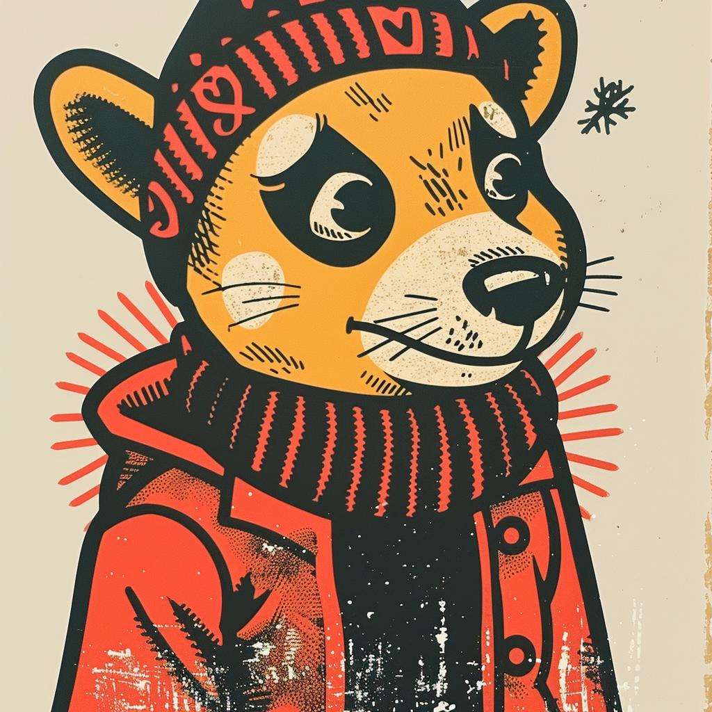 animal  cartoon  aggressive  raccoon  hat  scarf  minimal  poster  street  culture 959526