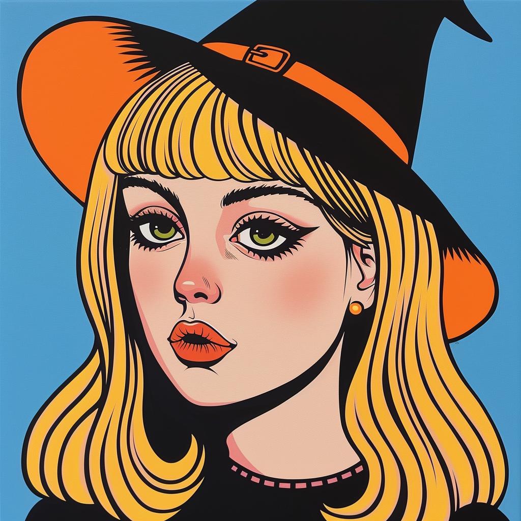 woman  witch  pop  art  painting  hat  portrait  fantasy  character  stylized 1023980