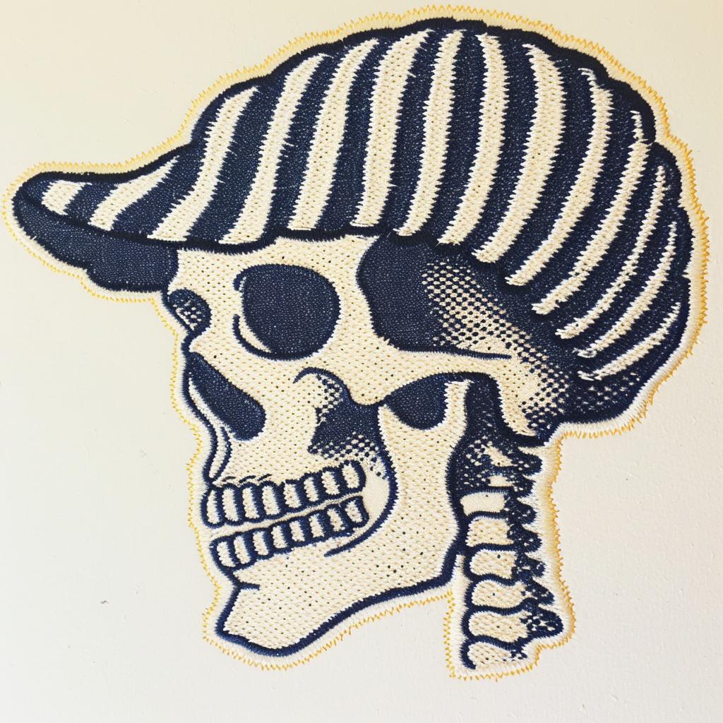 skull  hat  striped  patch  chenille  streetwear  hip-hop  minimal  simple  white 961198