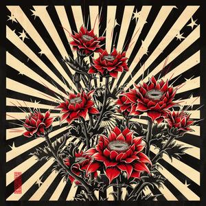 sun  rays  flower  red  bold  dynamic  graphic  design  vivid  stylized 1078931