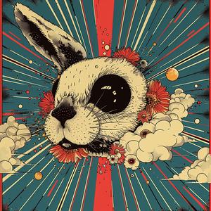 rabbit  clouds  artwork  illustration  symmetry  style  colorful  whimsical  digital  fantasy 1038852