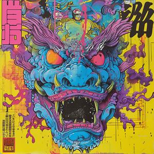 album  cover  colorful  dragon  head  poster  surreal  symbolist  art  fantasy 1078005