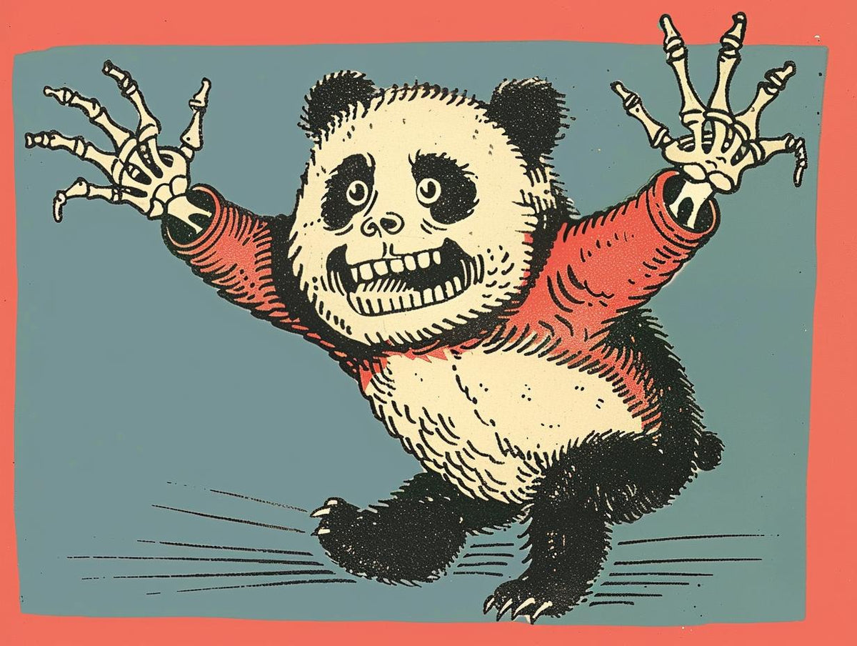 tattoo  panda  skeleton  hand  bony  vintage  comic  illustration  SailorJerry  art 919048