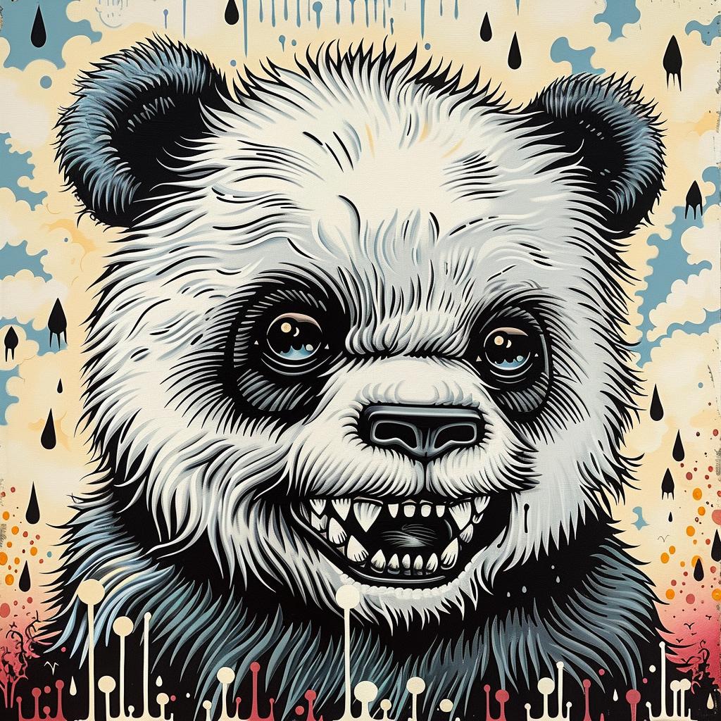 panda  smile  character  happy  cute  animal  illustration  cartoon  playful  whimsical 1032584