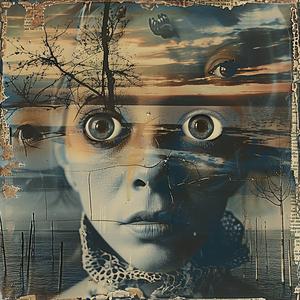 woman  face  eyes  wooden  frame  claude cahun  conceptual  artistic  unique  portrait 1039989