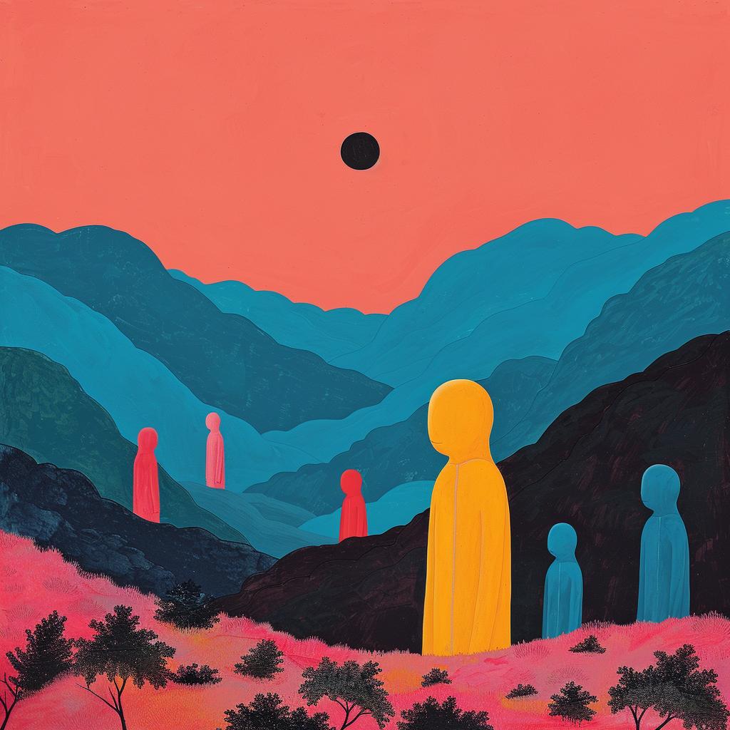 surreal  album  cover  mountain  painting  group  colorful  nature  artwork  creative 1019217
