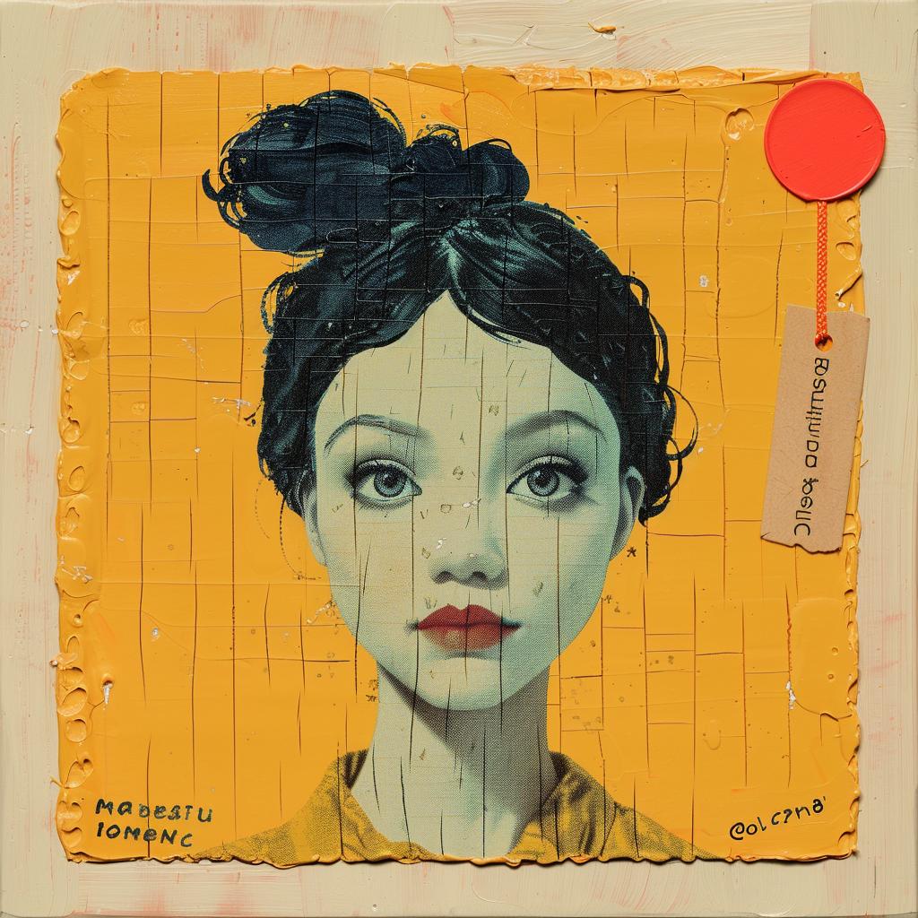 girl  red  dot  face  encaustic  palette-knife  impasto  artsy  vibrant  unique 947970
