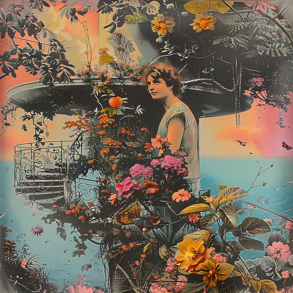 woman  garden  flowers  painting  chromolithography  nature  serene  art  beauty  landscape 1036151