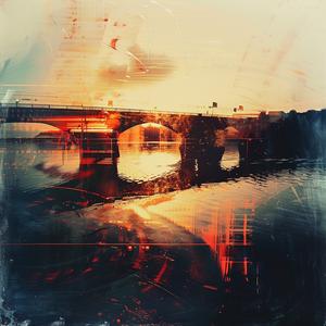 bridge  water  sunset  abstract  art  painting  landscape  composition  visual  colors 1071514