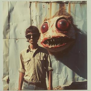 Polaroid  monster  1970s  creepy  photography  haunting  fish  strange  visual  mystery 1071407