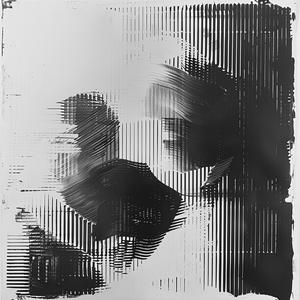 lithograph  black  white  portrait  woman  lines  abstract  feedback  video  glitched 1039061