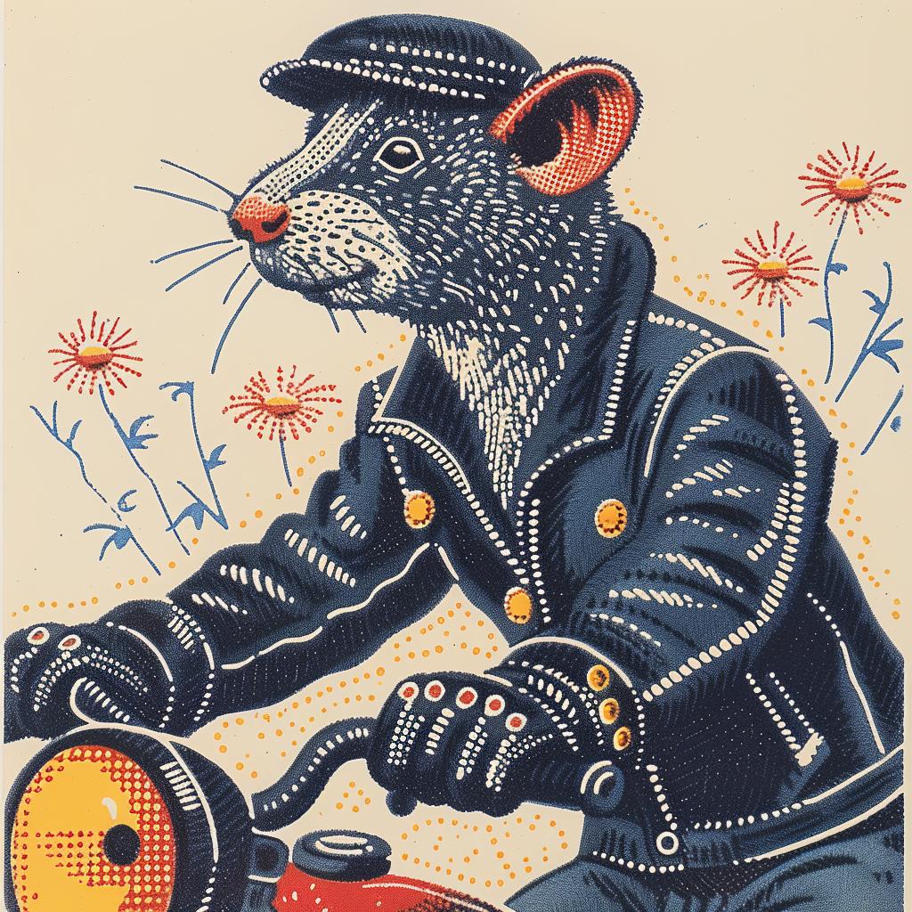 rat  motorcycle  surreal  lighting  glow  leather  jacket  design  art  humor 962893