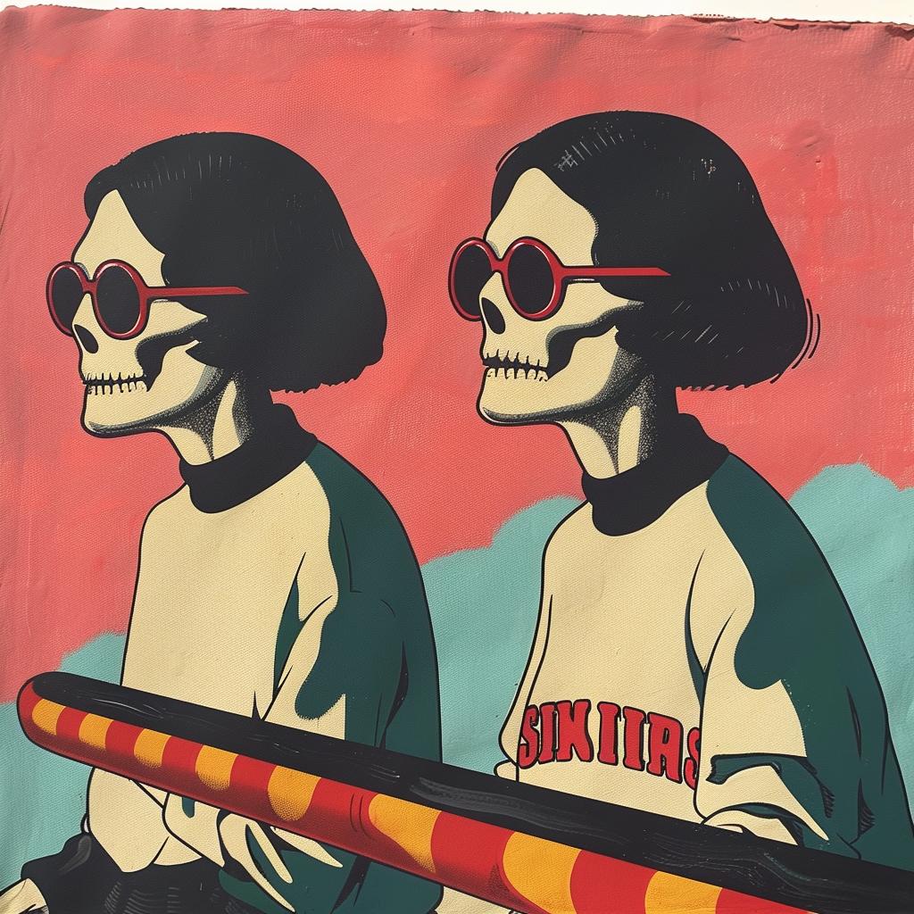 surreal  women  skateboard  sunglasses  humor  playful  illustration  art  design  graphic 978122