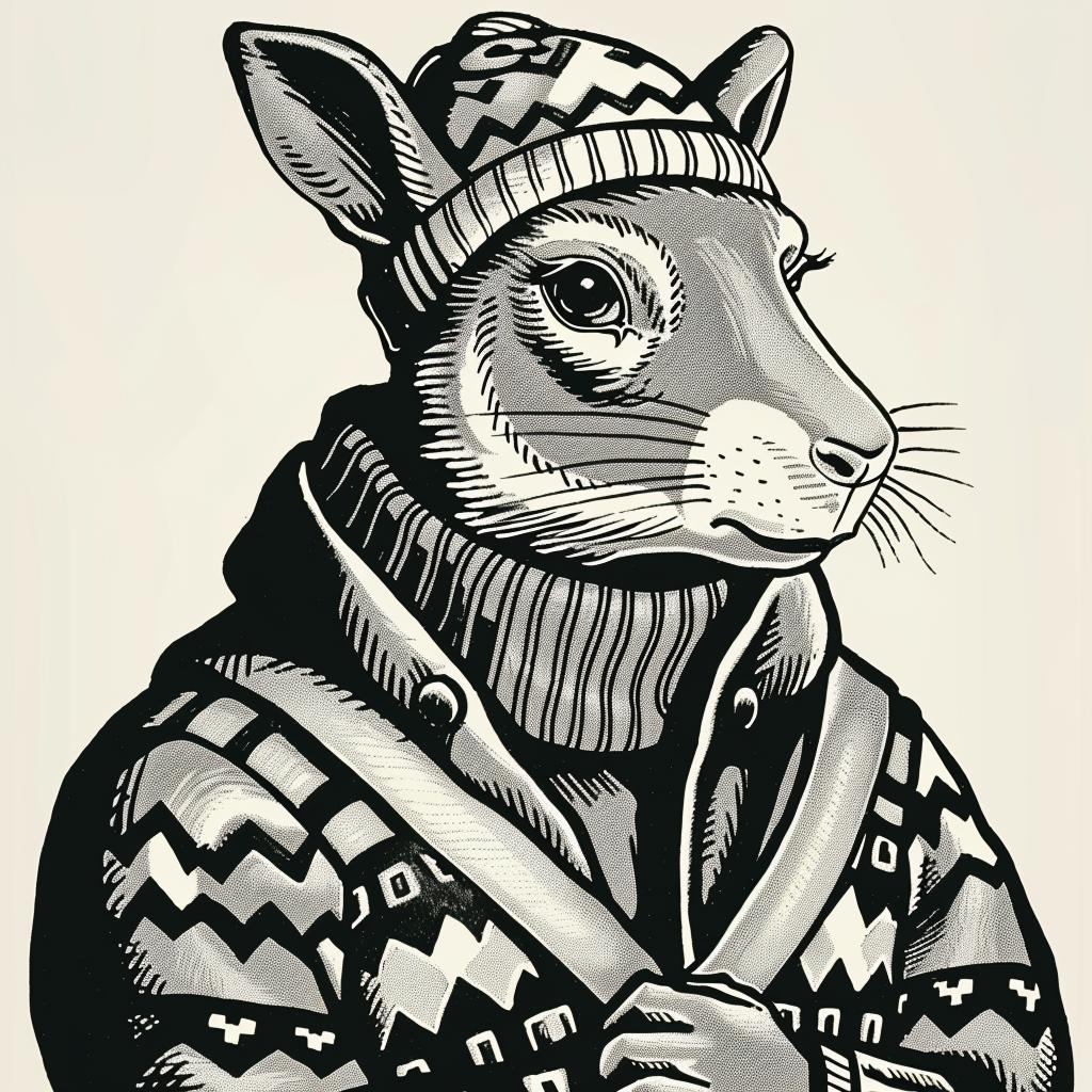 anthropomorphic  animal  rabbit  sweater  minimal  street  culture  character  cap  urban 955623