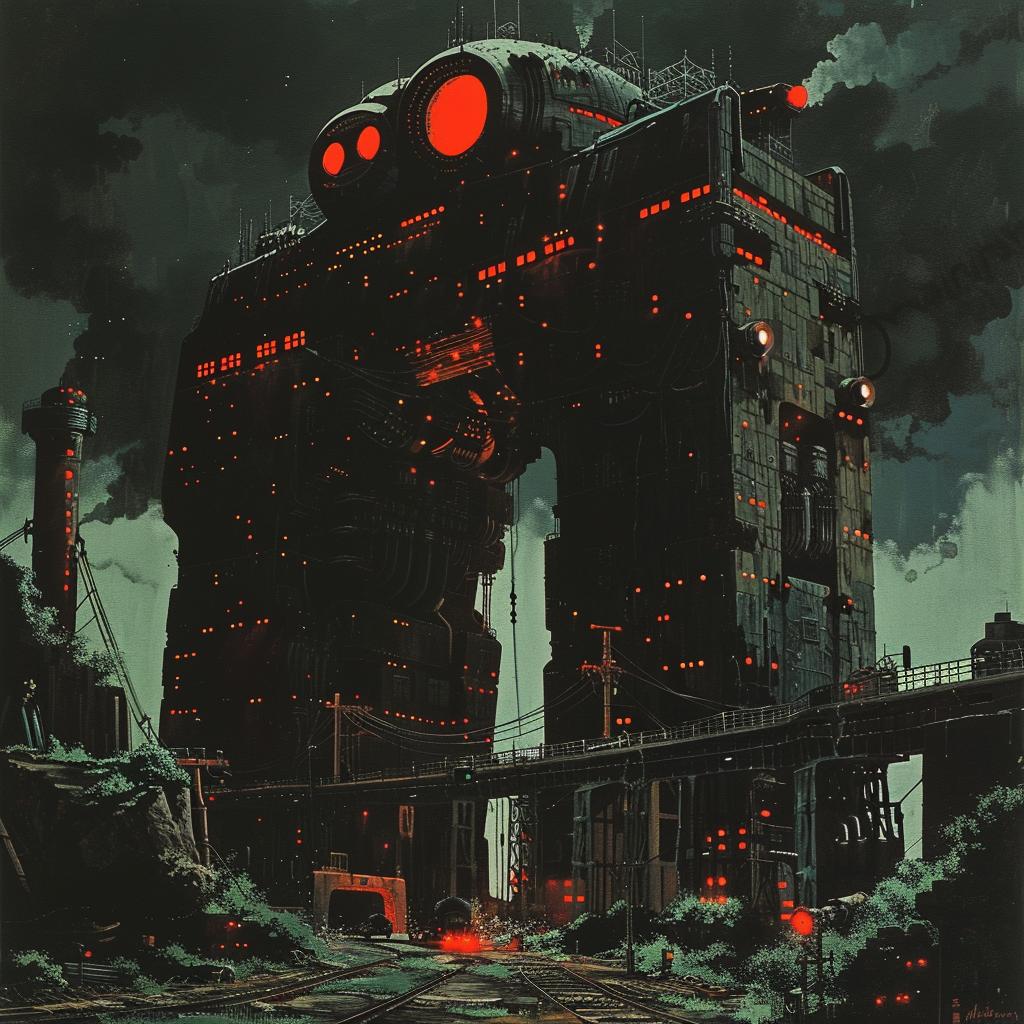 robot  painting  dark  science  fiction  gouache  Karel  Thole  Stalenhag  epic 922146