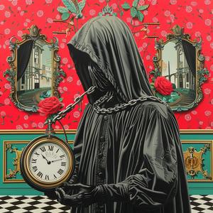 woman  cloak  clock  black  mystical  timeless  dramatic  portrait  elegant  serene 1037922