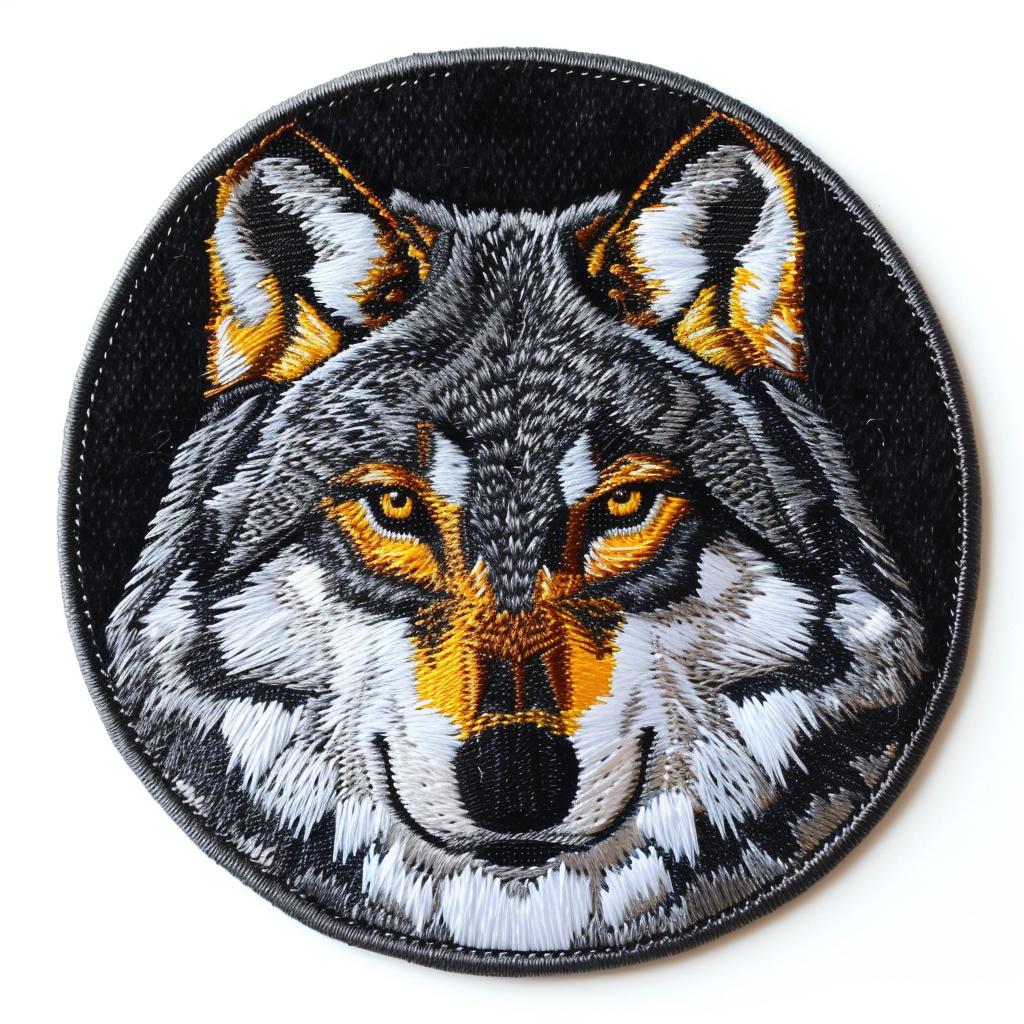 patch  embroidery  wolf  black  yellow  chenille  hip-hop  streetwear  minimalist  design 961433