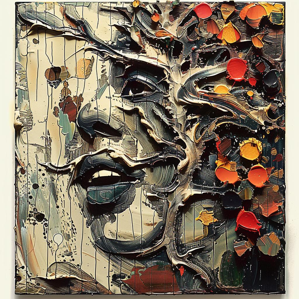 encaustic  paint  palette-knife  impasto  portrait  nature  leaves  female  expression  artistic 951068