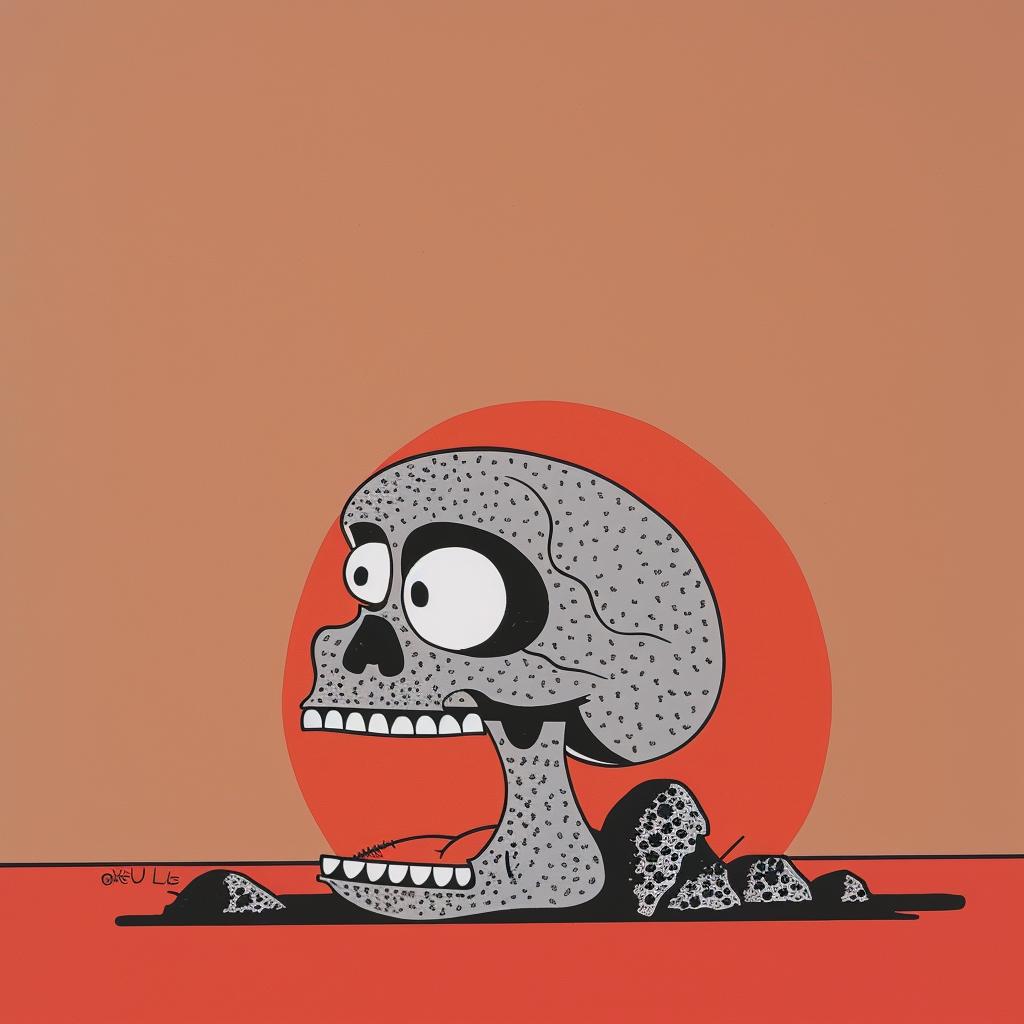 skull  ominous  cartoon  red  background  gothic  dark  graphic  illustration  icon 1027371