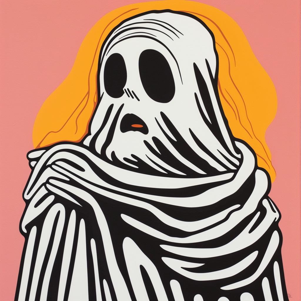 ghost  painting  scarf  supernatural  whimsical  expressionism  soft  colorful  surreal  conceptual 1022326