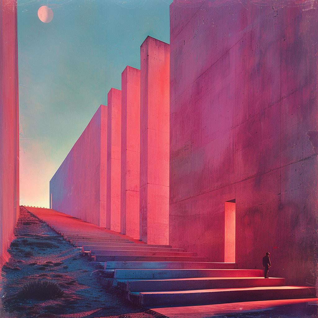 surreal  volumetric  lighting  pink  blue  architecture  glow  sharp  focus  artistic 1030797