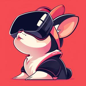 cartoon  VR  headset  critter  cute  playful  technology  humor  animal  fun 1072406