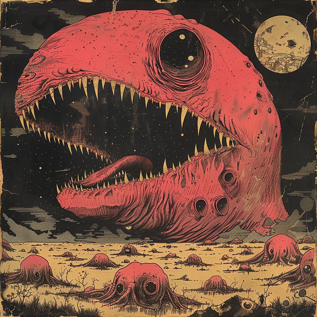 album  cover  surreal  monster  art  hyper-realistic  Toshio  Saeki  details  creative 961771