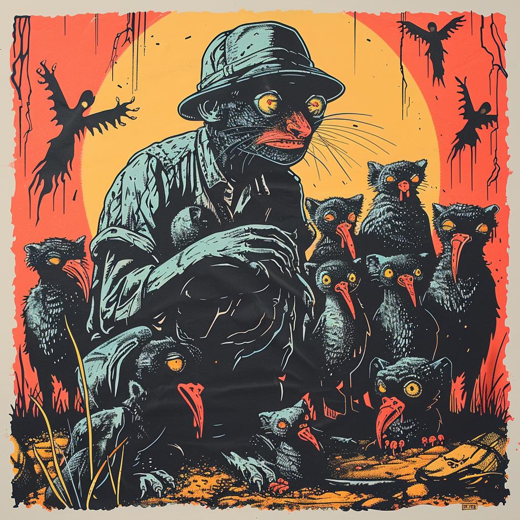 Norman  Rockwell  naturalistic  spiritual  terror  dark  occult  poster  crow  art 930124