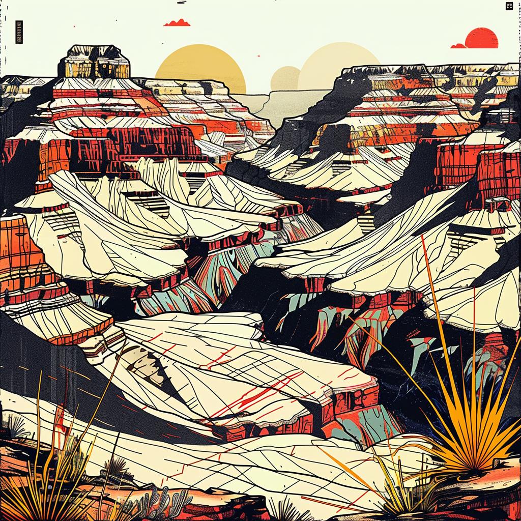 grand  canyon  poster  view  landscape  nature  scenic  picturesque  vibrant  colorful 938857