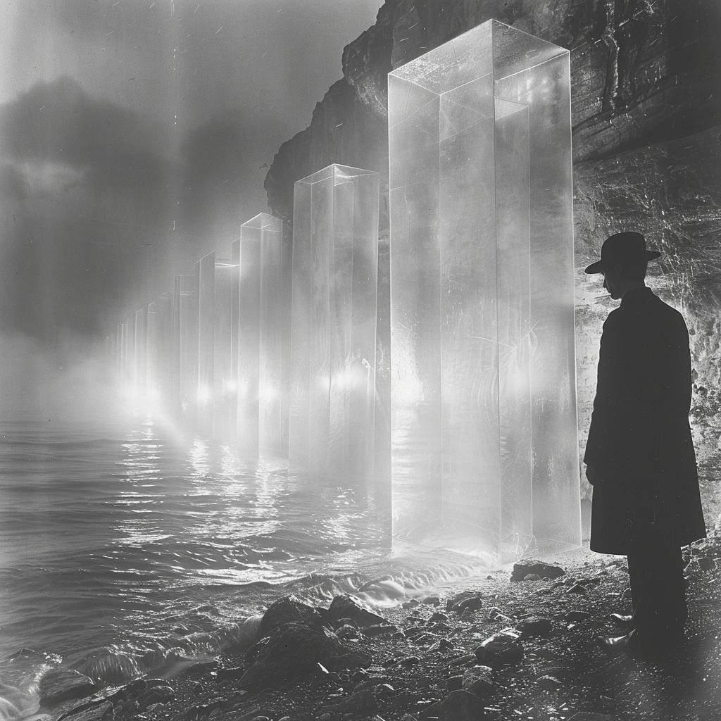 monochromatic  photography  NYC  surreal  glow  volumetric  lighting  urban  dramatic  abstract 1032324