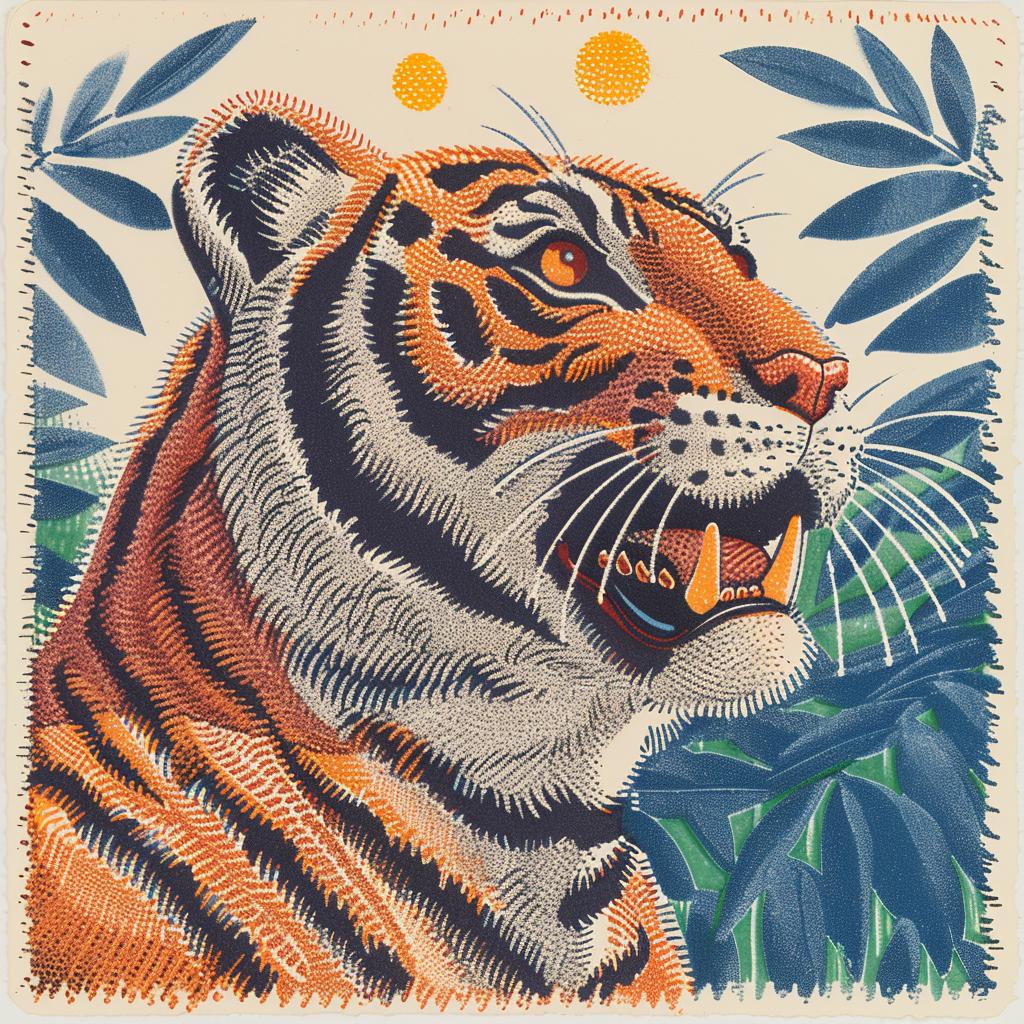 tiger  jungle  anthropomorphic  surreal  sharp  green  art  nature  volumetric  lighting 963022