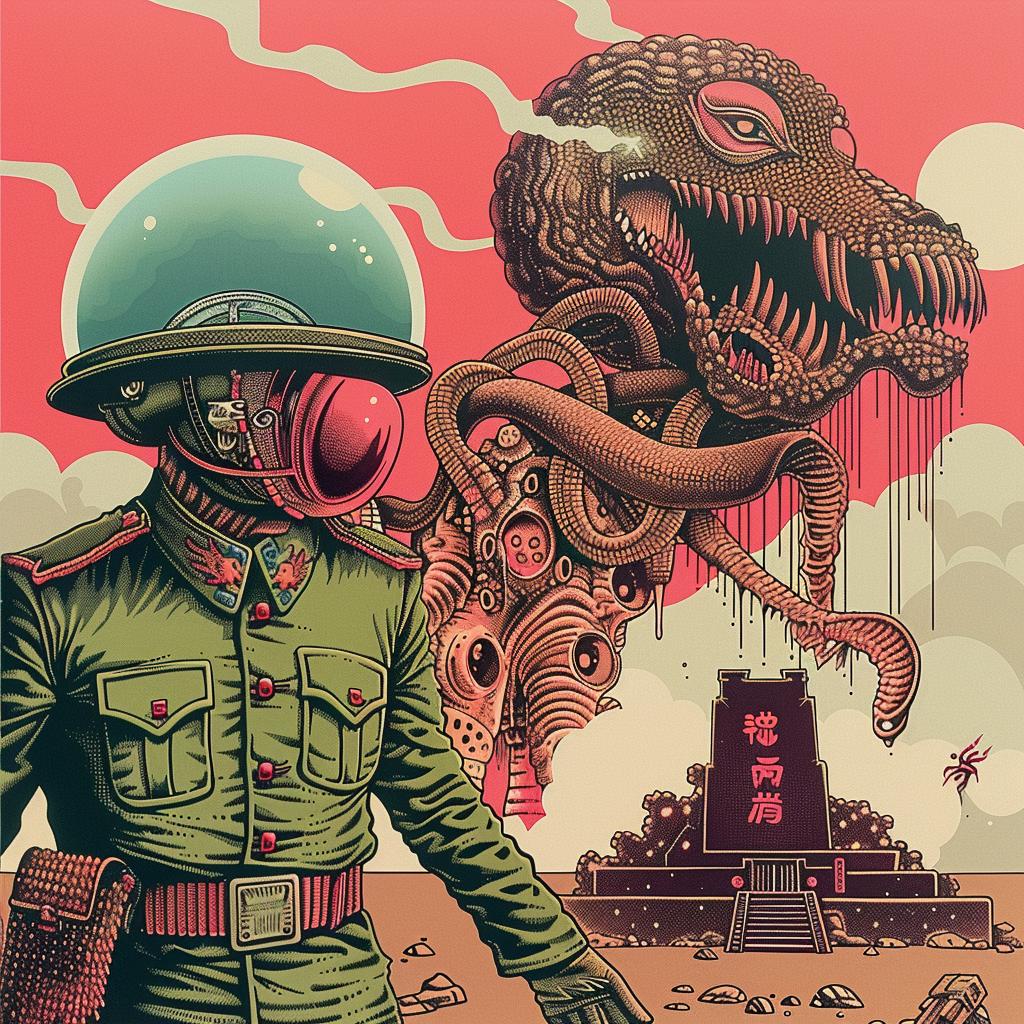 poster  military  monster  art  Japanese  design  graphic  illustration  creature  dramatic 946504