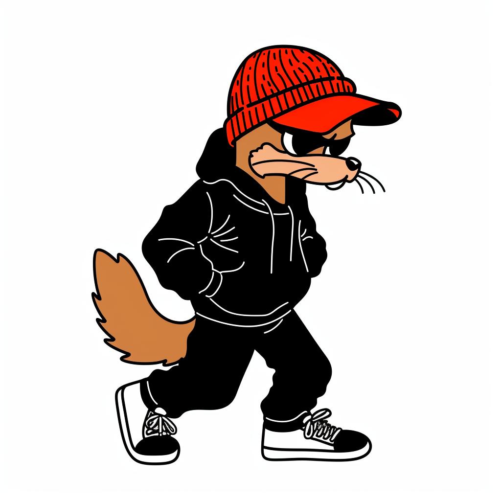 otter  aggressive  streetwise  anthropomorphic  urban  minimalism  red  silver  cap  culture 958879