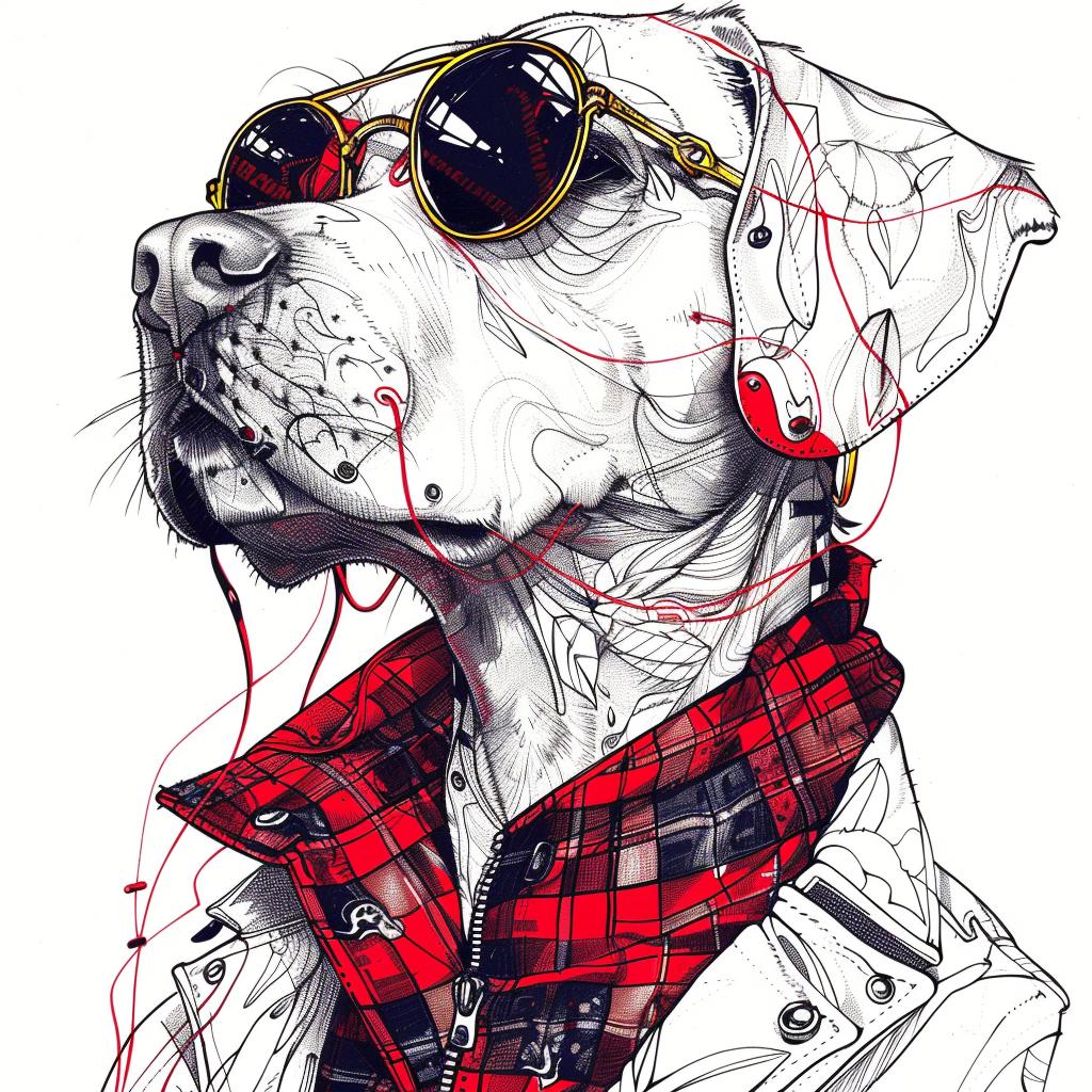 dog  labrador  sunglasses  plaid  cool  drawing  canine  fashion  humorous  cartoon 953405