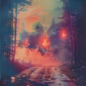 chromolithography  road  abstract  surreal  clouds  travel  journey  contemporary  vibrant  visual 1052046