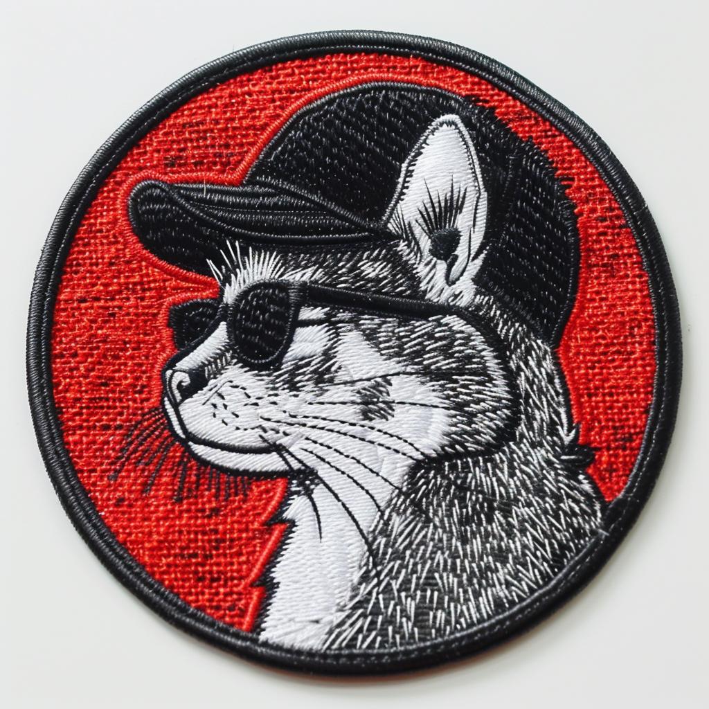 patch  cat  cap  sunglasses  chenille  hip-hop  streetwear  animal  creative  minimal 961400