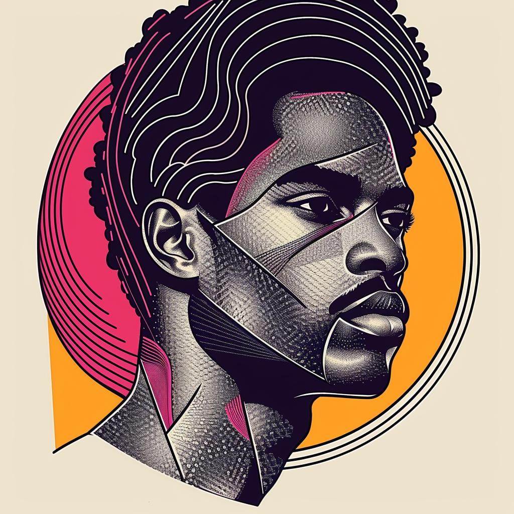 Pop Art  African-American  portrait  man  afro  minimalist  white  contemporary  digital  stylized 937845