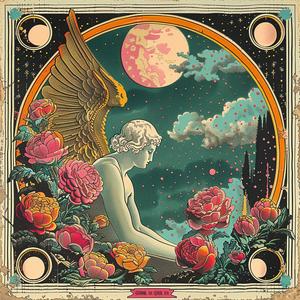 poster  band  angels  moon  chromolithography  art  music  design  graphic  vintage 1058117