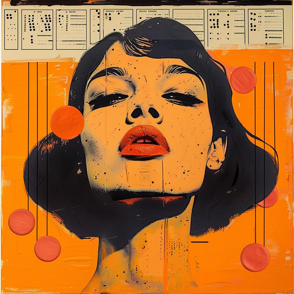 album  cover  latina  woman  orange  impasto  painting  Joan  Cornella  1980s 963460