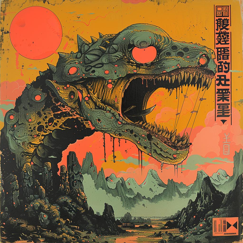 album  cover  dragon  hyper-realistic  screenprinting  chromoluminosity  Toshio  Saeki  creative  art 961674