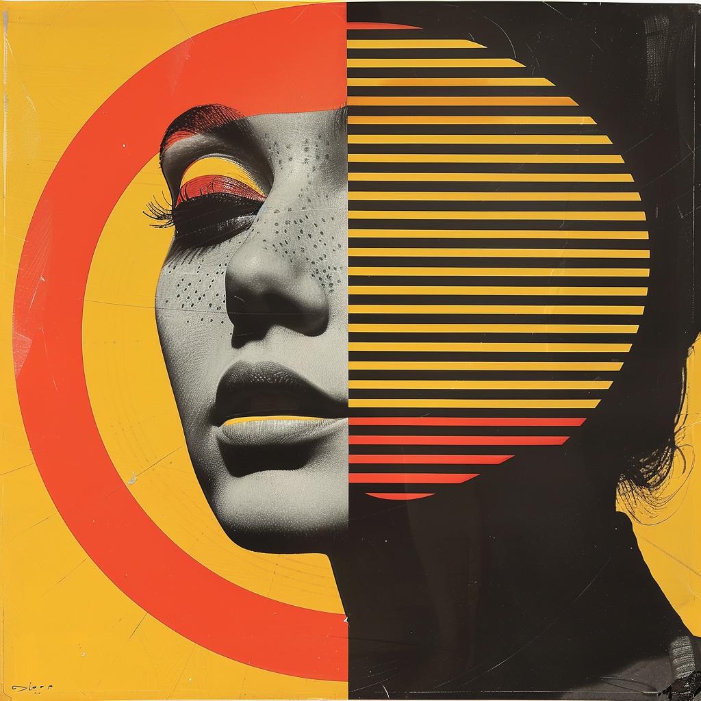 woman  face  circle  album  cover  hyper-realistic  Anthony Burrill  creative  design  imagery 960617